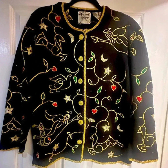 Michael Simon, Vintage Cardigan. Women Size large.